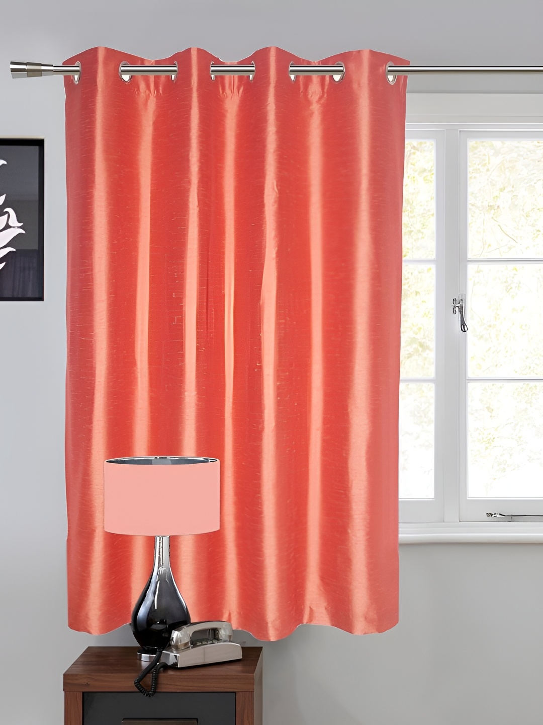 

Lushomes Red Black Out Window Curtain