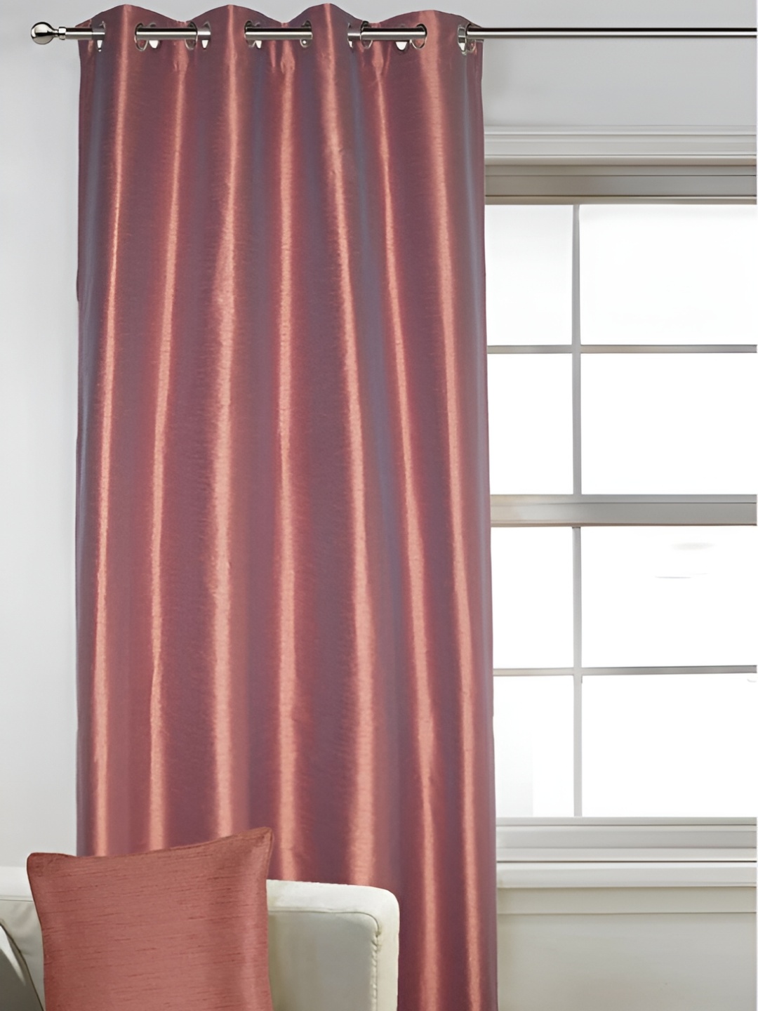 

Lushomes Maroon Black Out Door Curtain