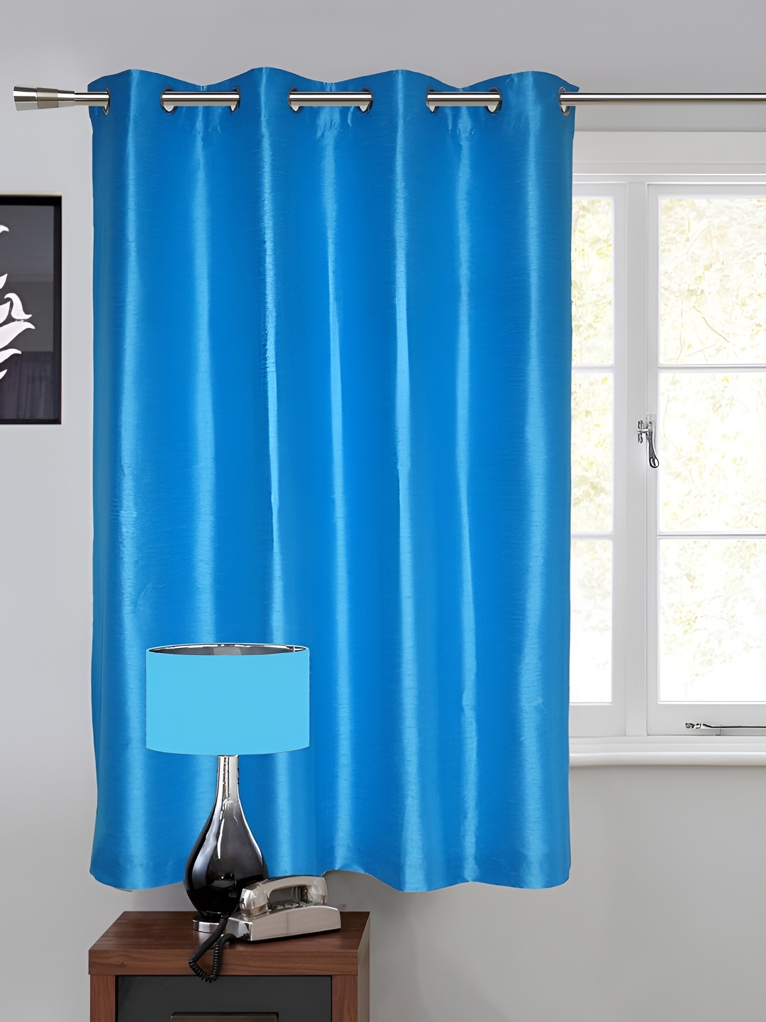 

Lushomes Blue Black Out Window Curtain