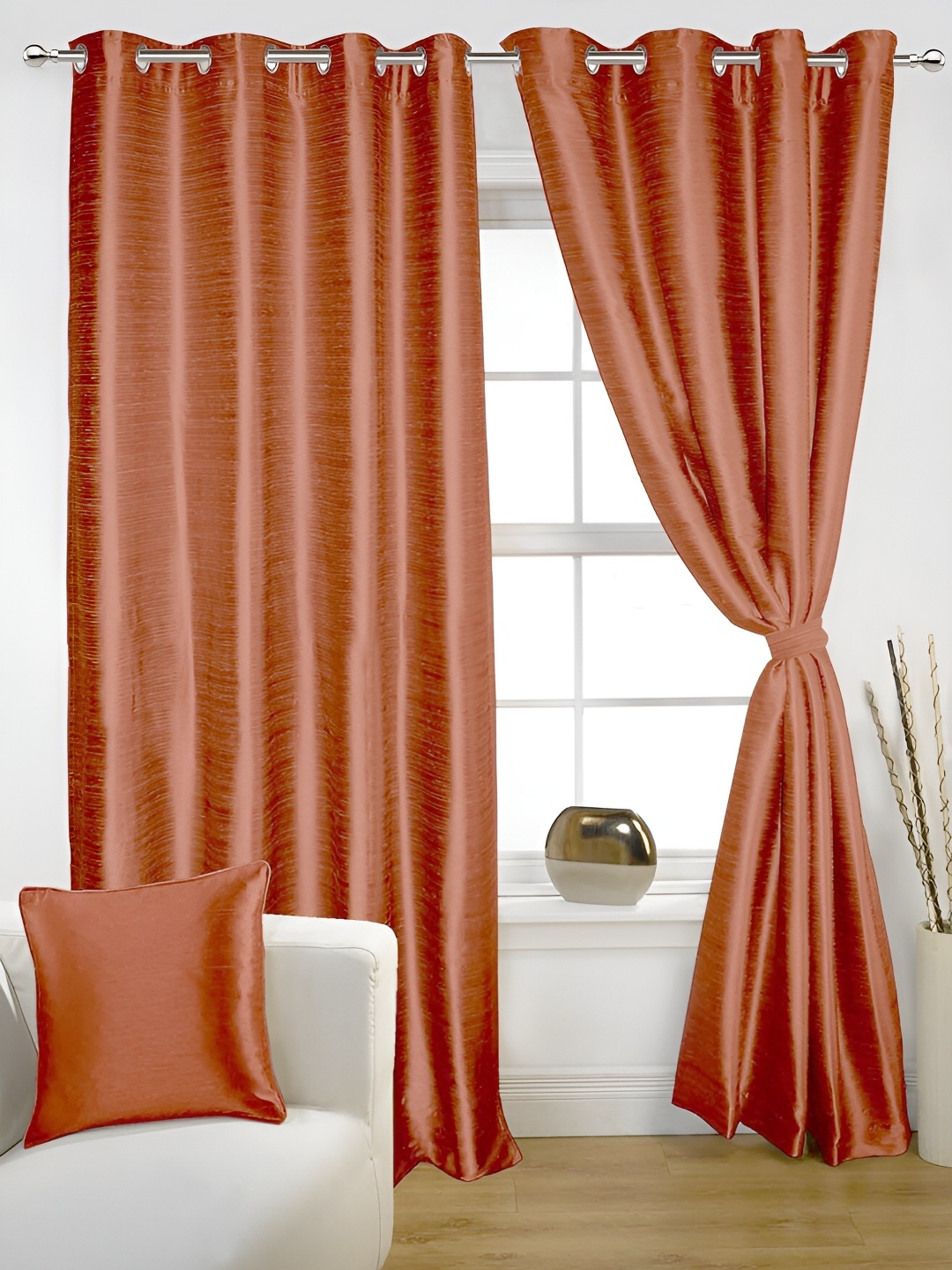 

Lushomes Maroon Black Out Door Curtain