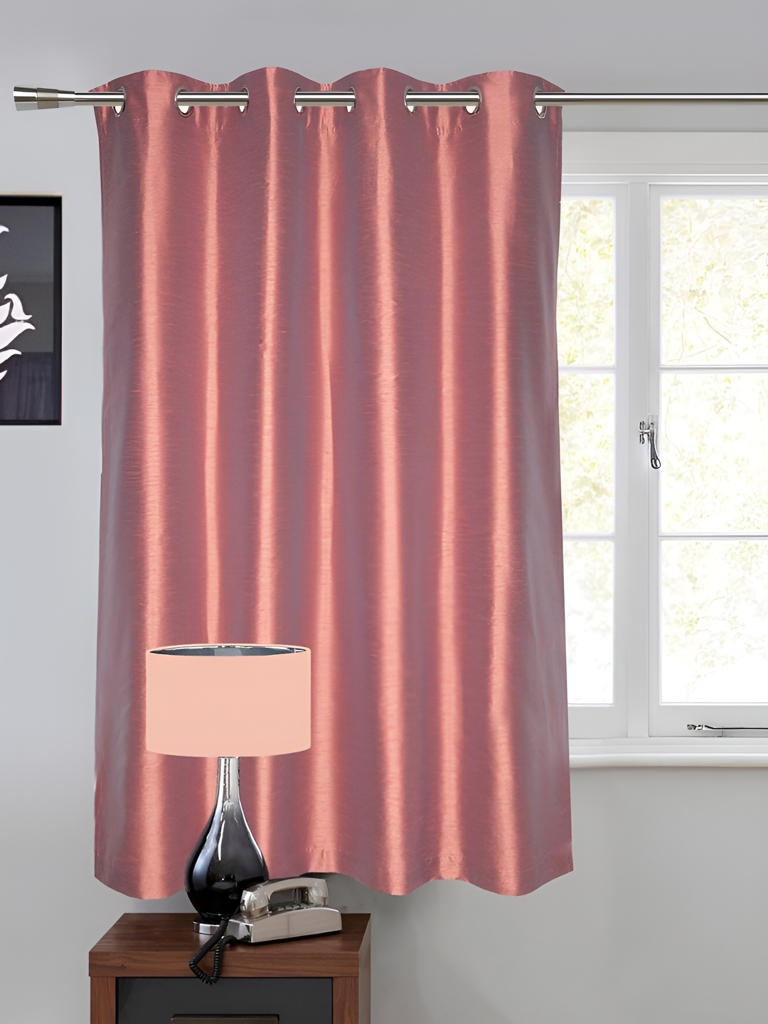 

Lushomes Maroon Maroon Black Out Window Curtain