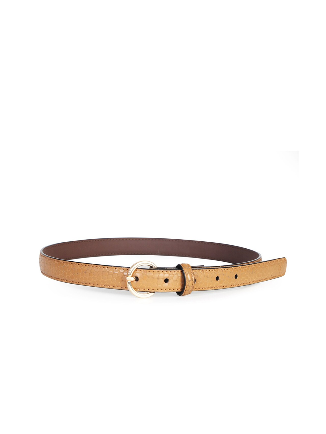 

Bonjour Women Textured Leather Belt, Tan