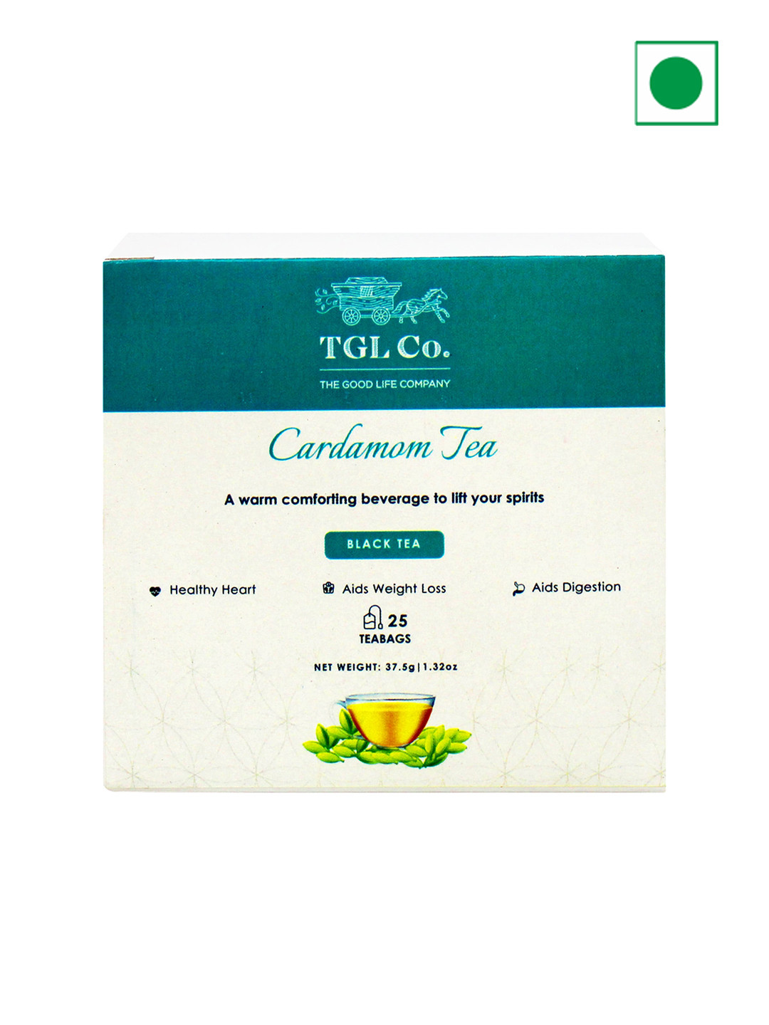 

TGL Co. Cardamom Black Dust Tea Bags- 37.5 G, White