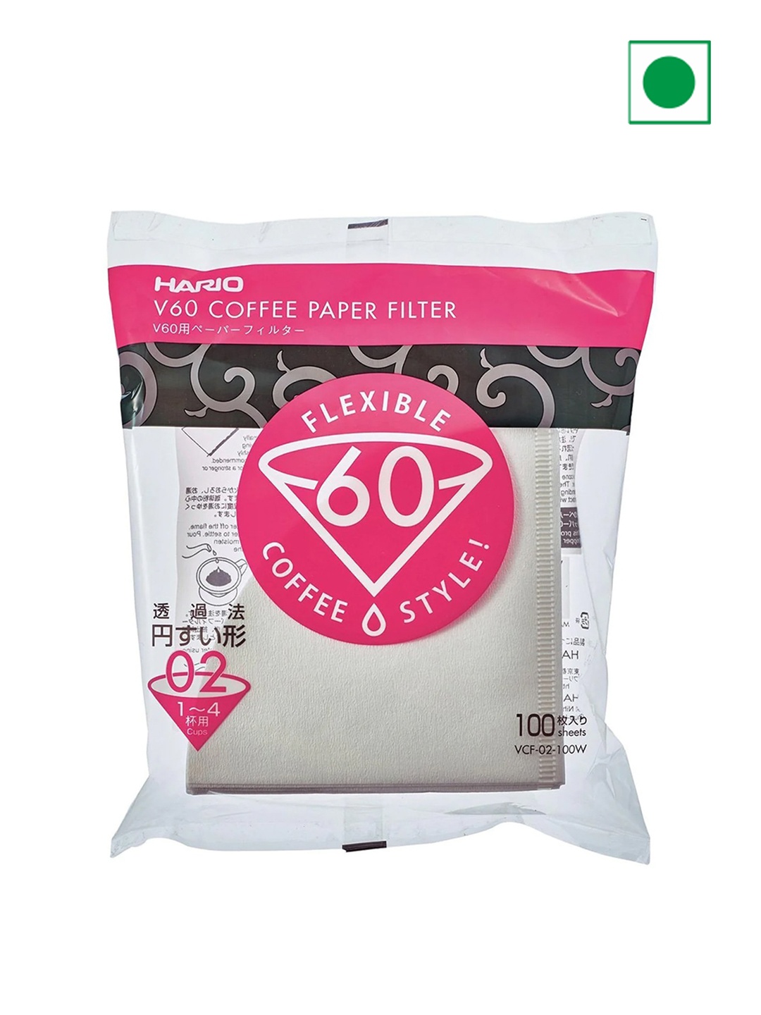 

TGL Co. Pack of 2 Hario V60 Filter Papers 100gm, White