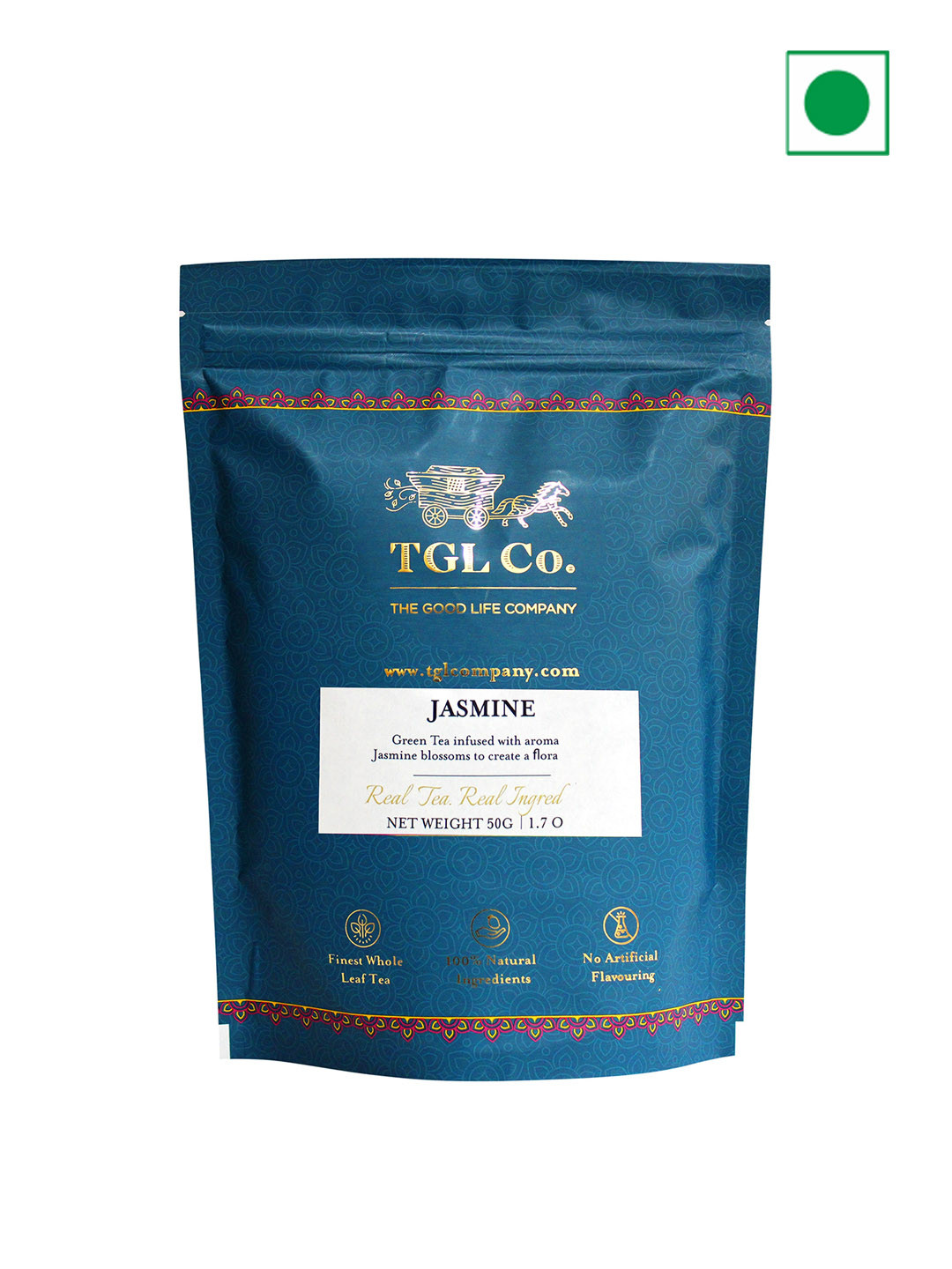 

TGL Co. Jasmine Green Tea Bags 50 Gm, Blue