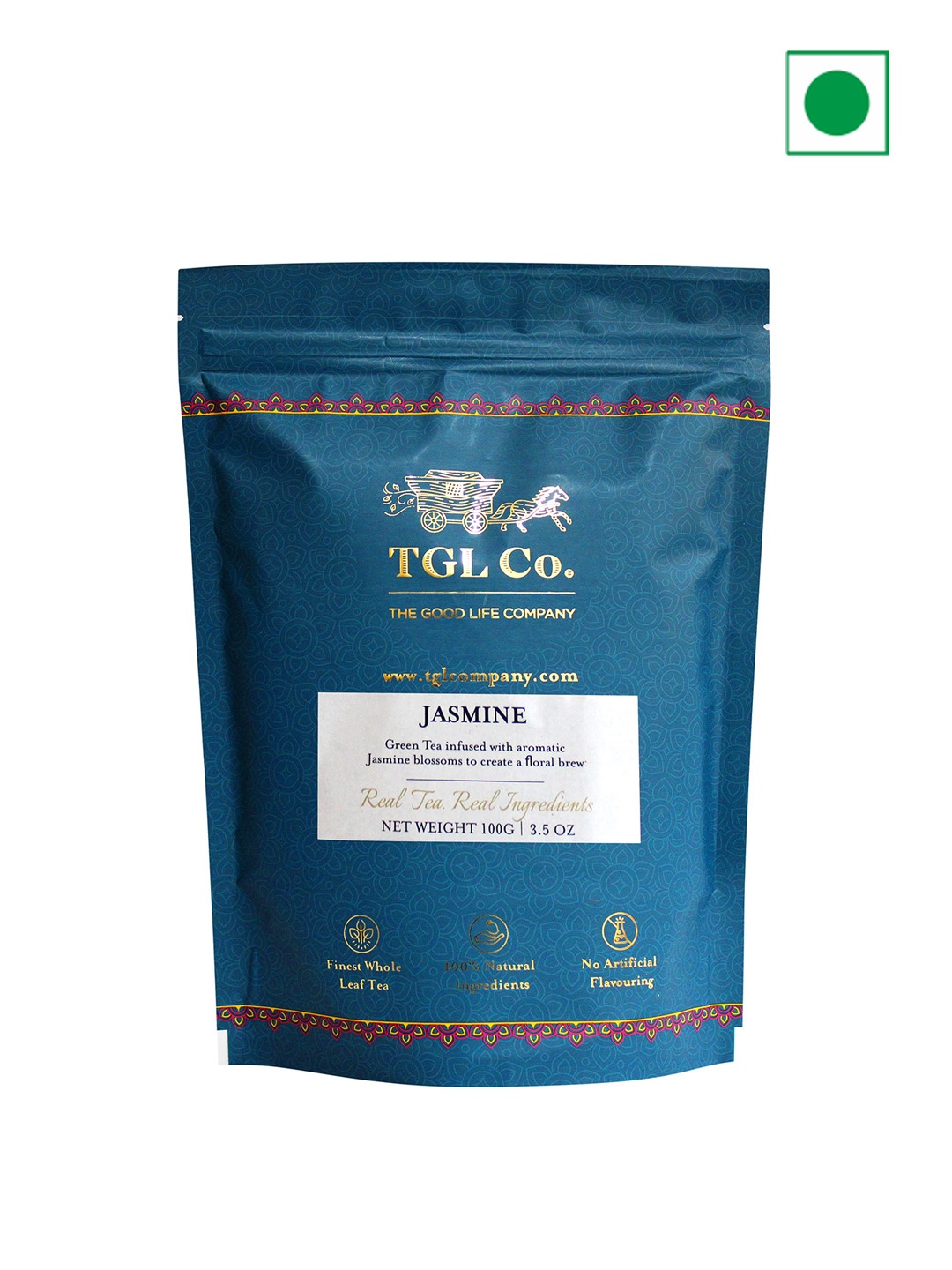 

TGL Co. Pack Of 2 Jasmine Green Tea Bags -250gm, Blue