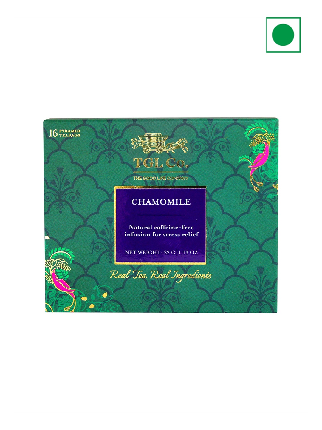 

TGL Co. Pack Of 4 Chamomile Tea Bags - 32 gm each, Green