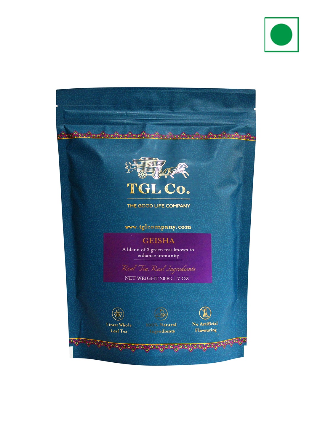 

TGL Co. Pack Of 2 Geisha Green Tea Bags -500 gm, Blue