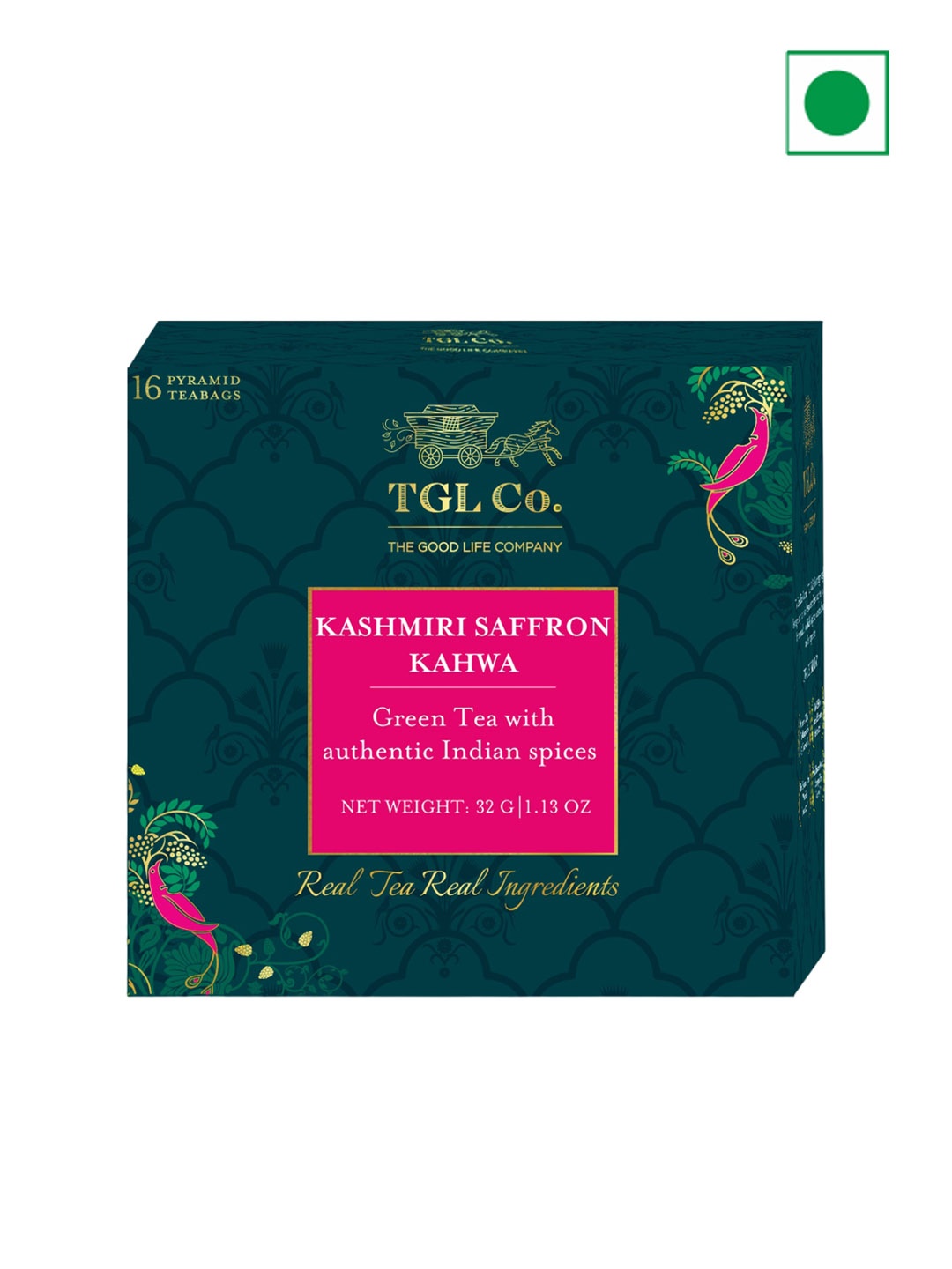 

TGL Co. Pack Of 2 Kashmir Kahwa Green Tea Bags- 32 G Each