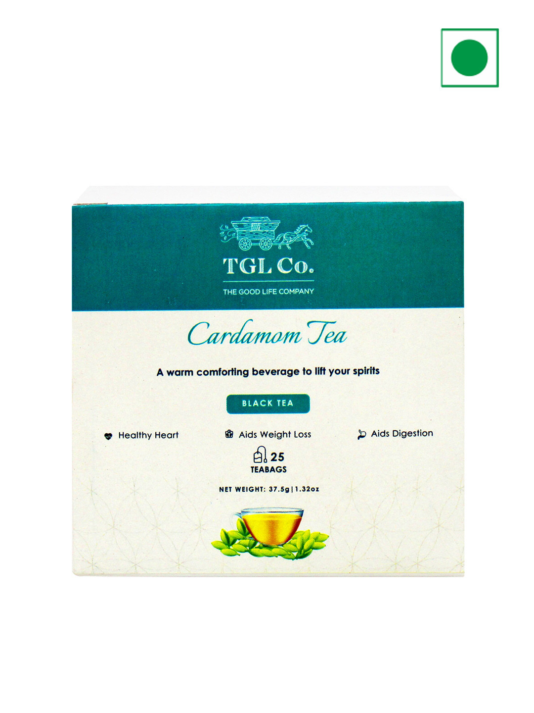 

TGL Co. Pack Of 4 Darjeeling Black Dust Tea Bag 200gm, Green