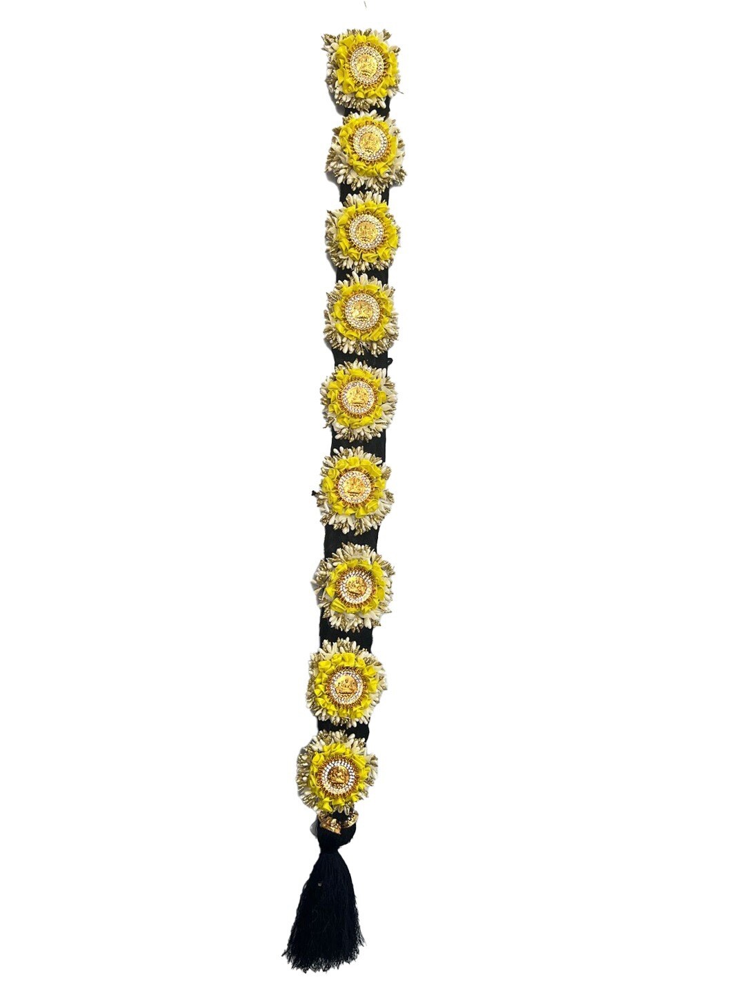 

Krelin Bharatanatyam Poola Jadalu Kunjalam Billalu Set, Yellow