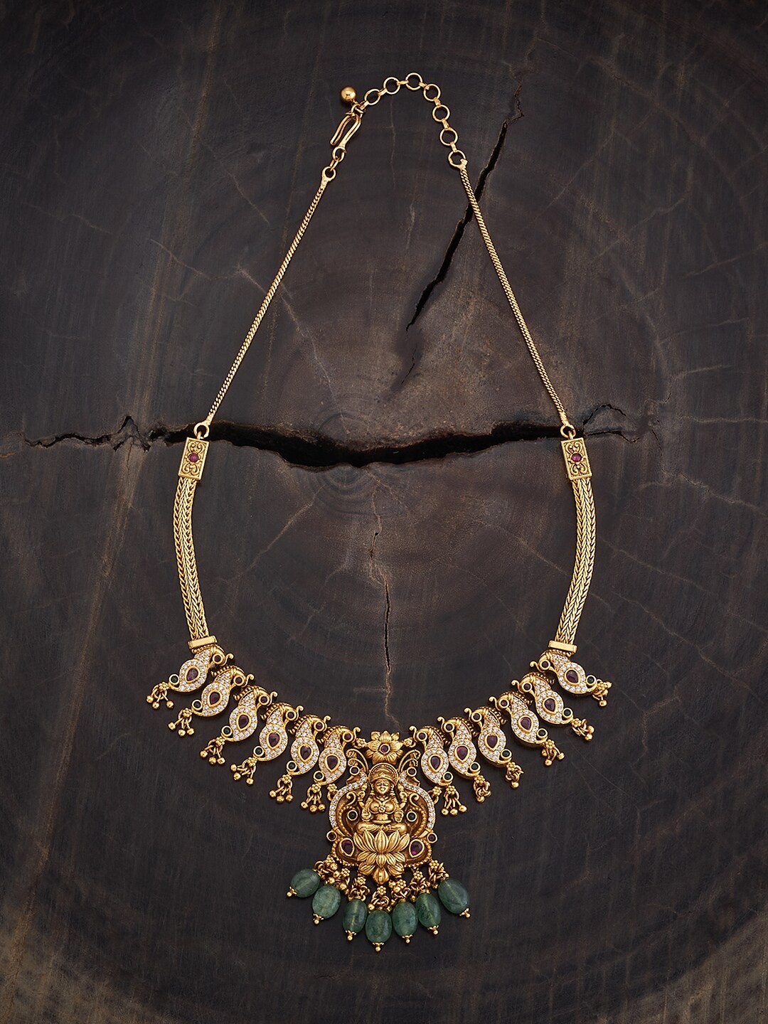 

Kushal's Fashion Jewellery Gold-Plated Antique Necklace