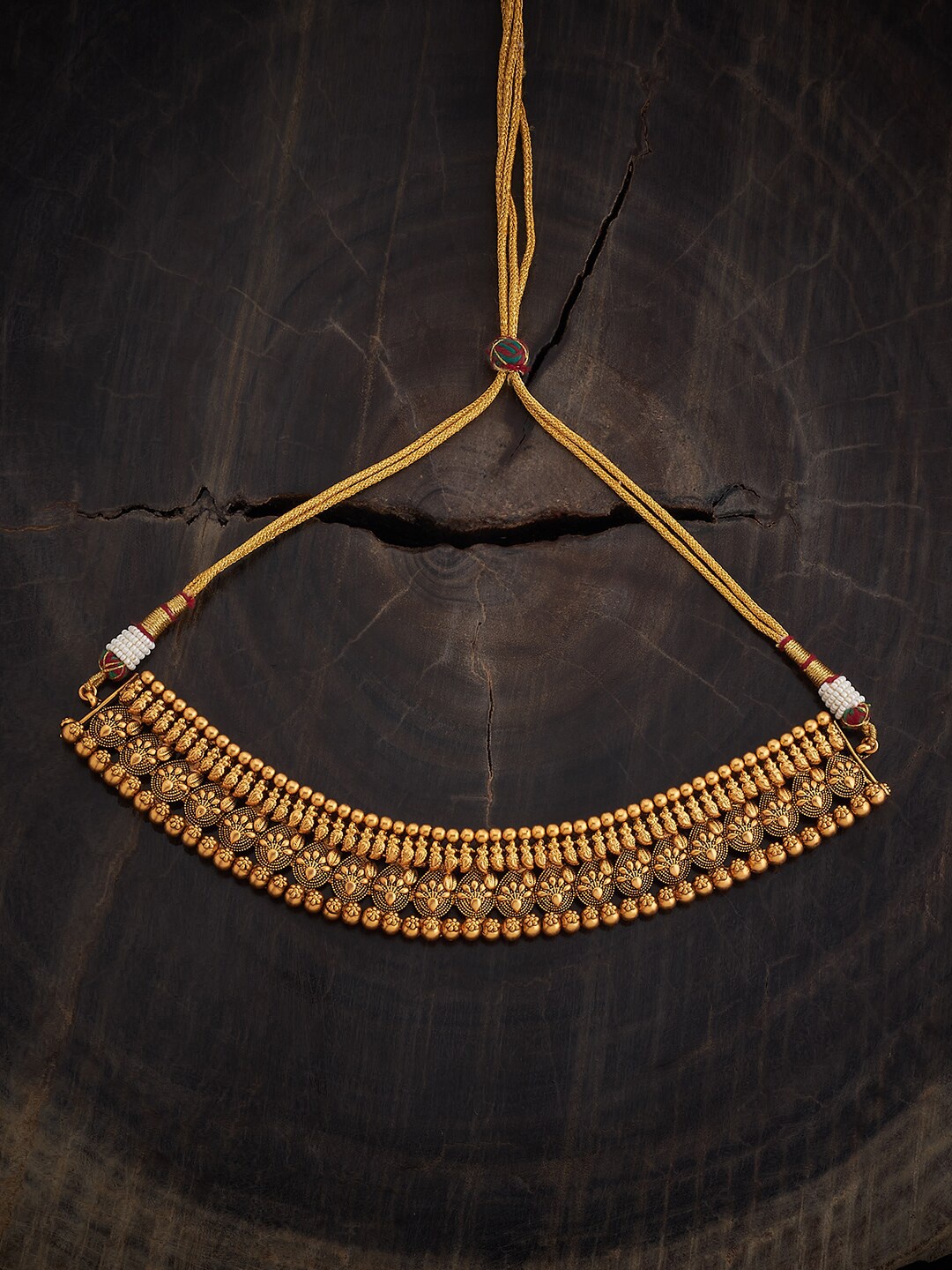 

Kushal's Fashion Jewellery Gold-Plated Antique Necklace