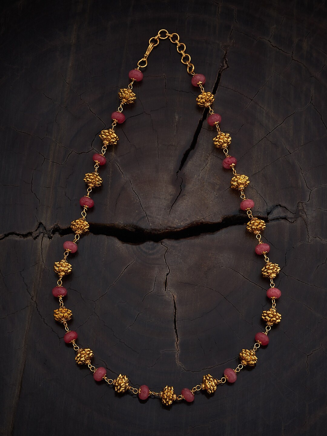 

Kushal's Fashion Jewellery Gold-Plated Stone Studded Copper Antique Necklace