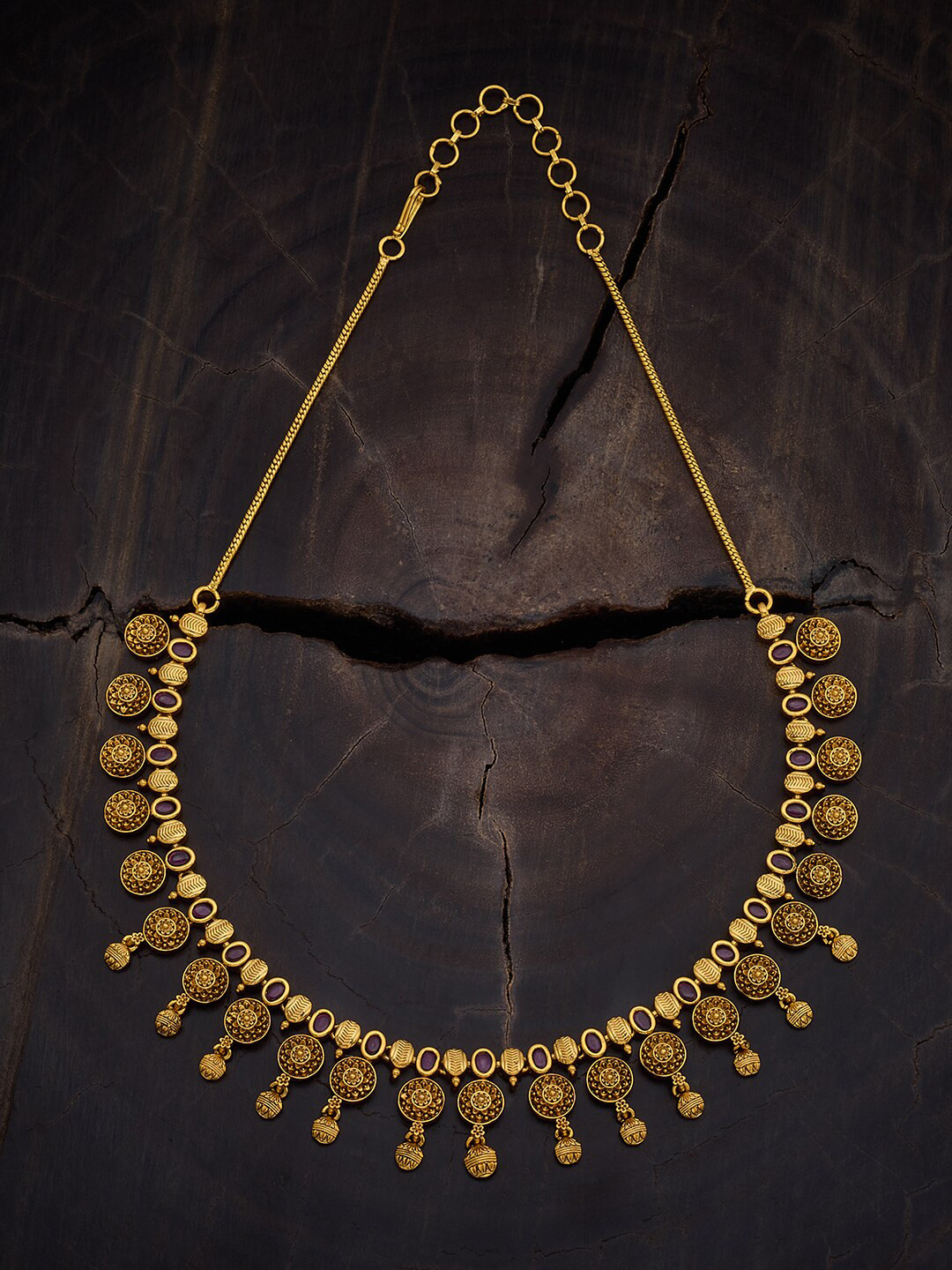 

Kushal's Fashion Jewellery Gold-Plated Antique Necklace