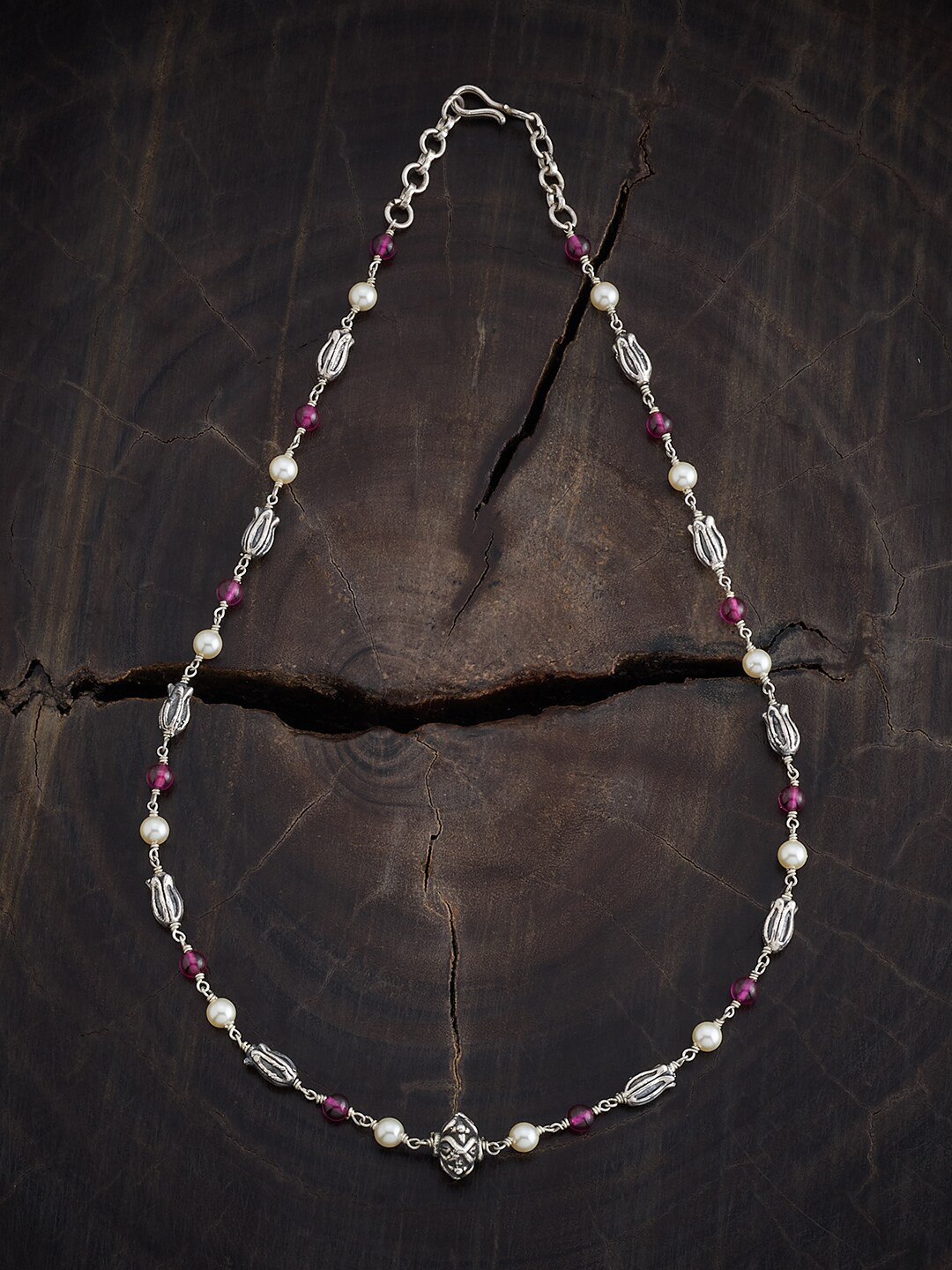 

Kushal's Fashion Jewellery 92.5 Pure Silver Rhodium-Plated Necklace