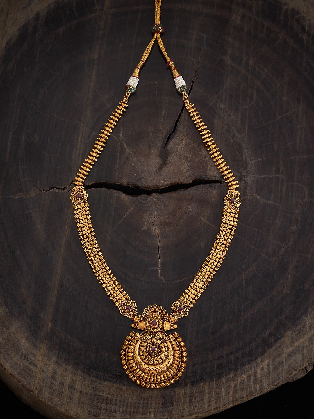 

Kushal's Fashion Jewellery Copper Gold-Plated Antique Necklace