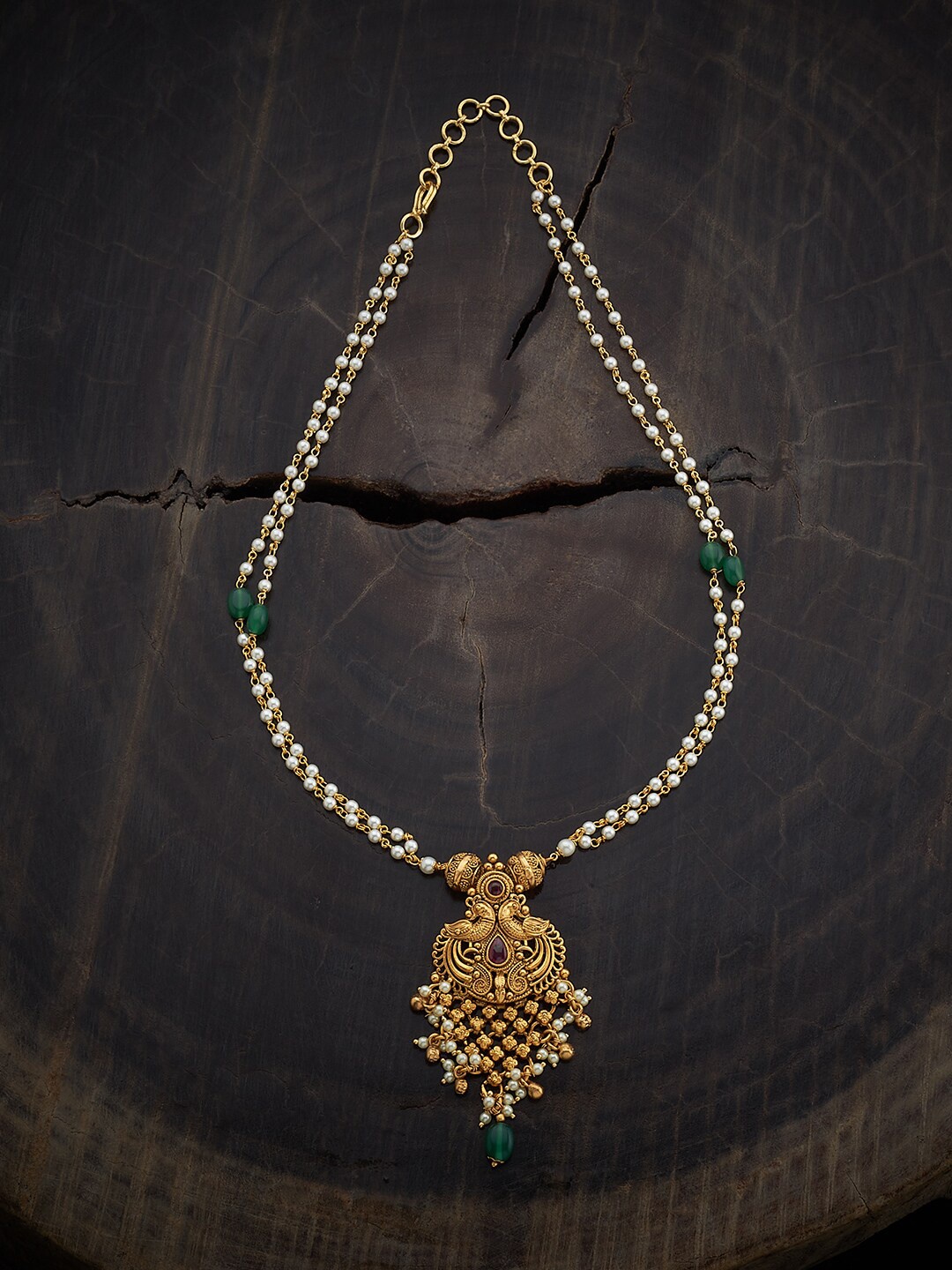 

Kushal's Fashion Jewellery Gold-Plated Antique Necklace