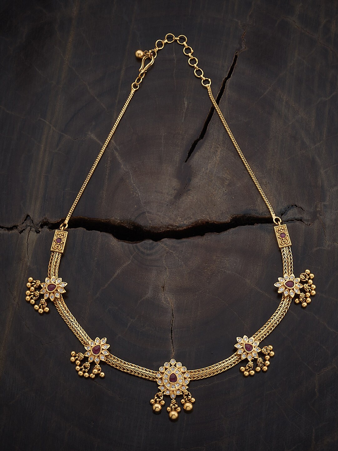 

Kushal's Fashion Jewellery Copper Gold-Plated Antique Necklace