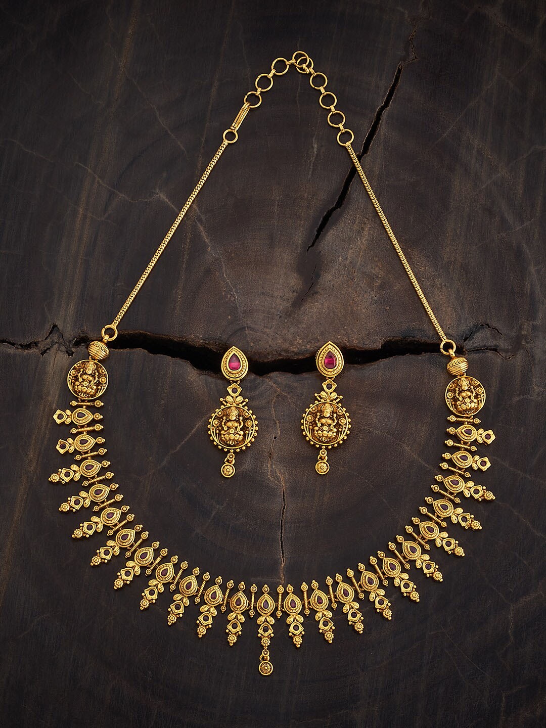 

Kushal's Fashion Jewellery Gold Plated Stone Studded Jewellery Set