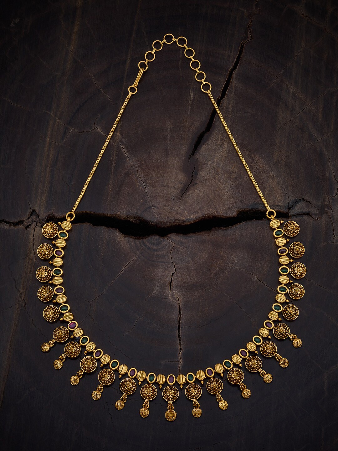 

Kushal's Fashion Jewellery Gold-Plated Antique Necklace
