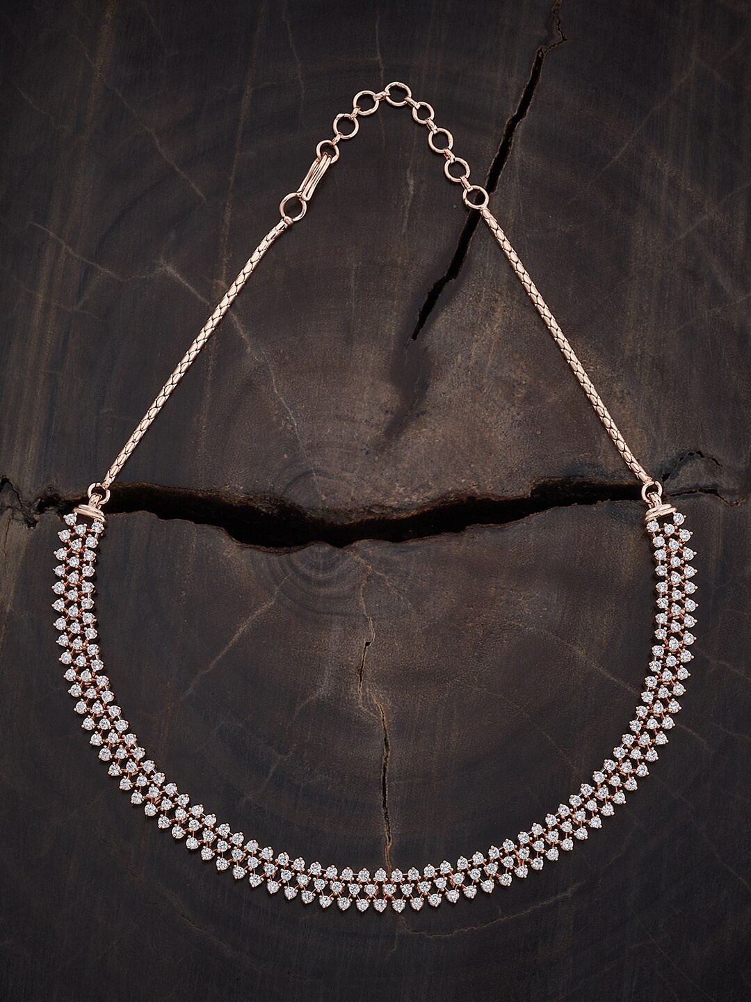 

Kushal's Fashion Jewellery Rose Gold-Plated Cubic Zirconia Necklace
