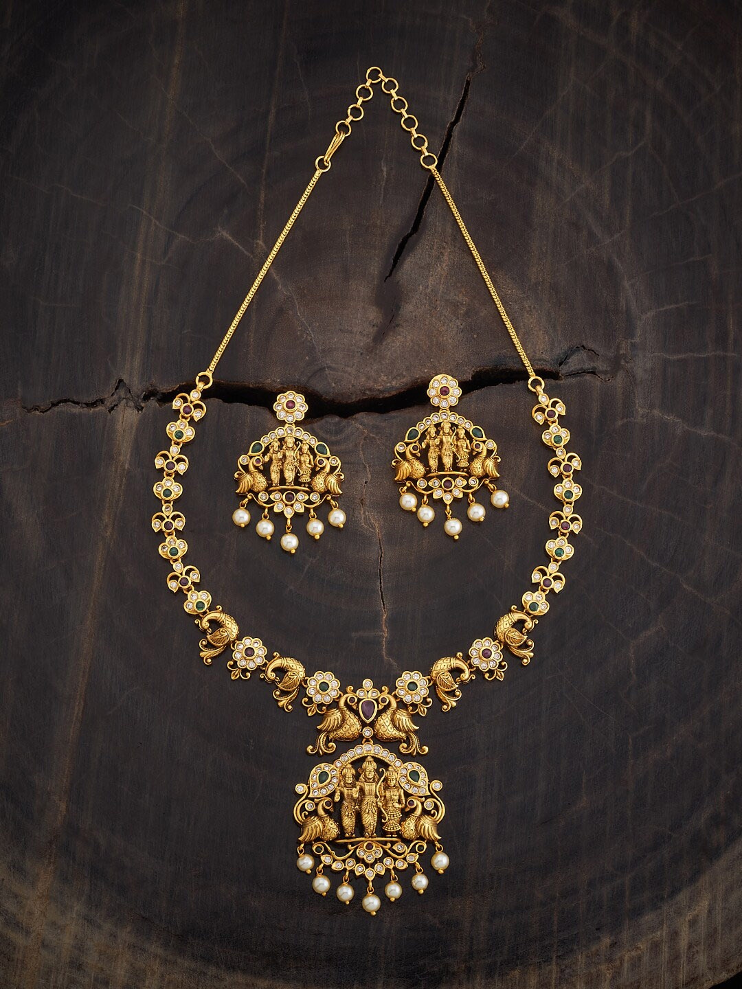 

Kushal's Fashion Jewellery Gold-Plated Stones Studded Beads Beaded Jewellery Set