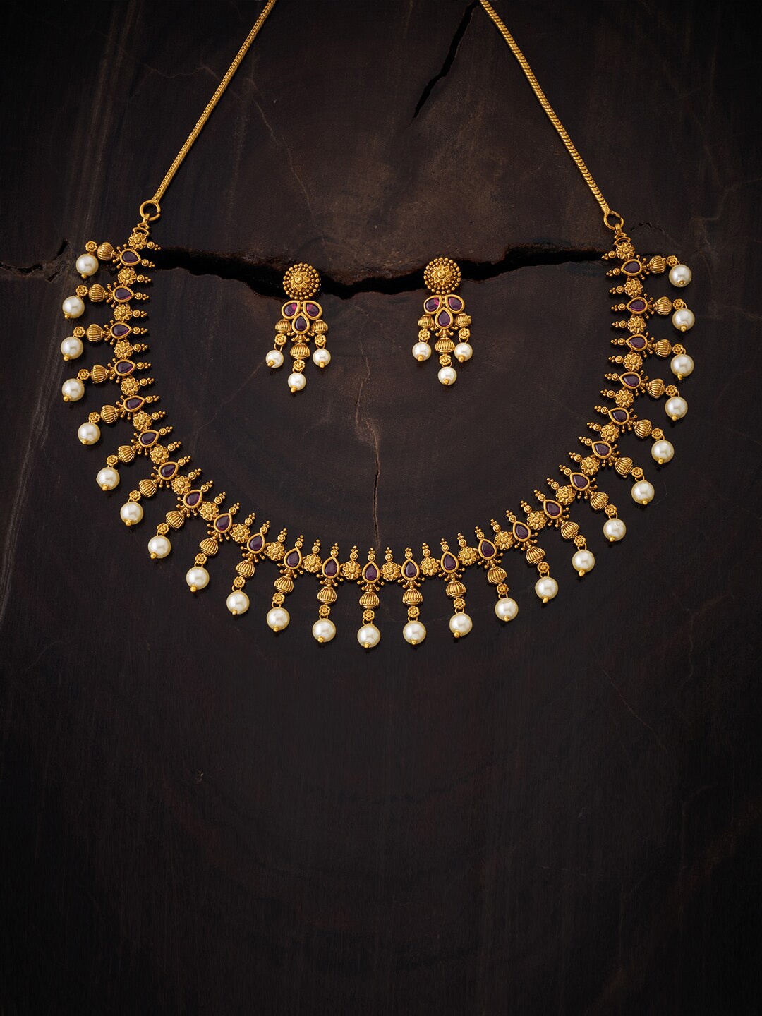 

Kushal's Fashion Jewellery Gold Plated Beaded Jewellery Set