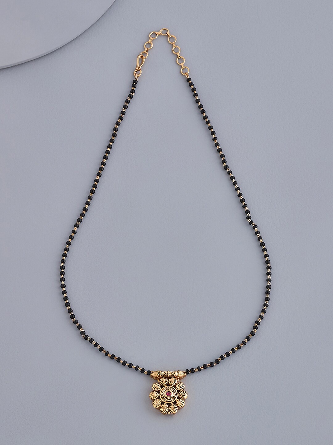 

Kushal's Fashion Jewellery Gold Plated Antique Mangalsutra
