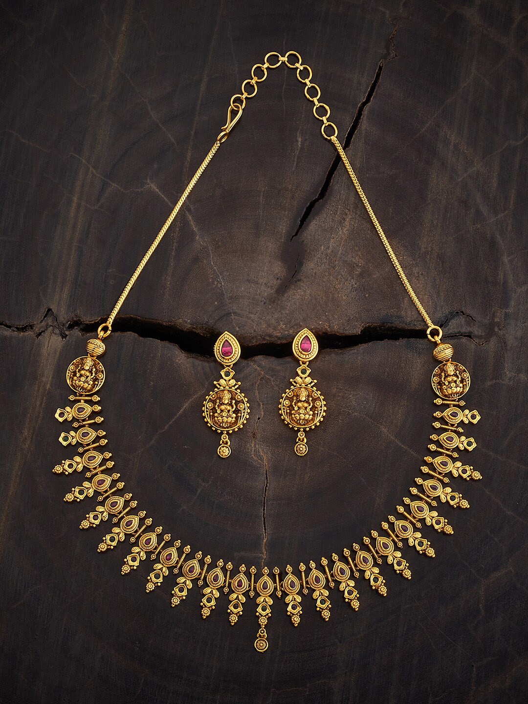 

Kushal's Fashion Jewellery Gold Plated Stone Studded Jewellery Set