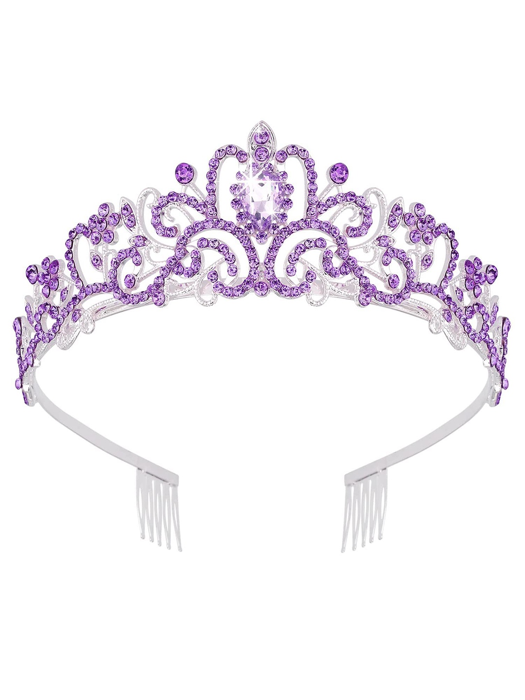 

SYGA Embellished Beaded Tiara, Silver