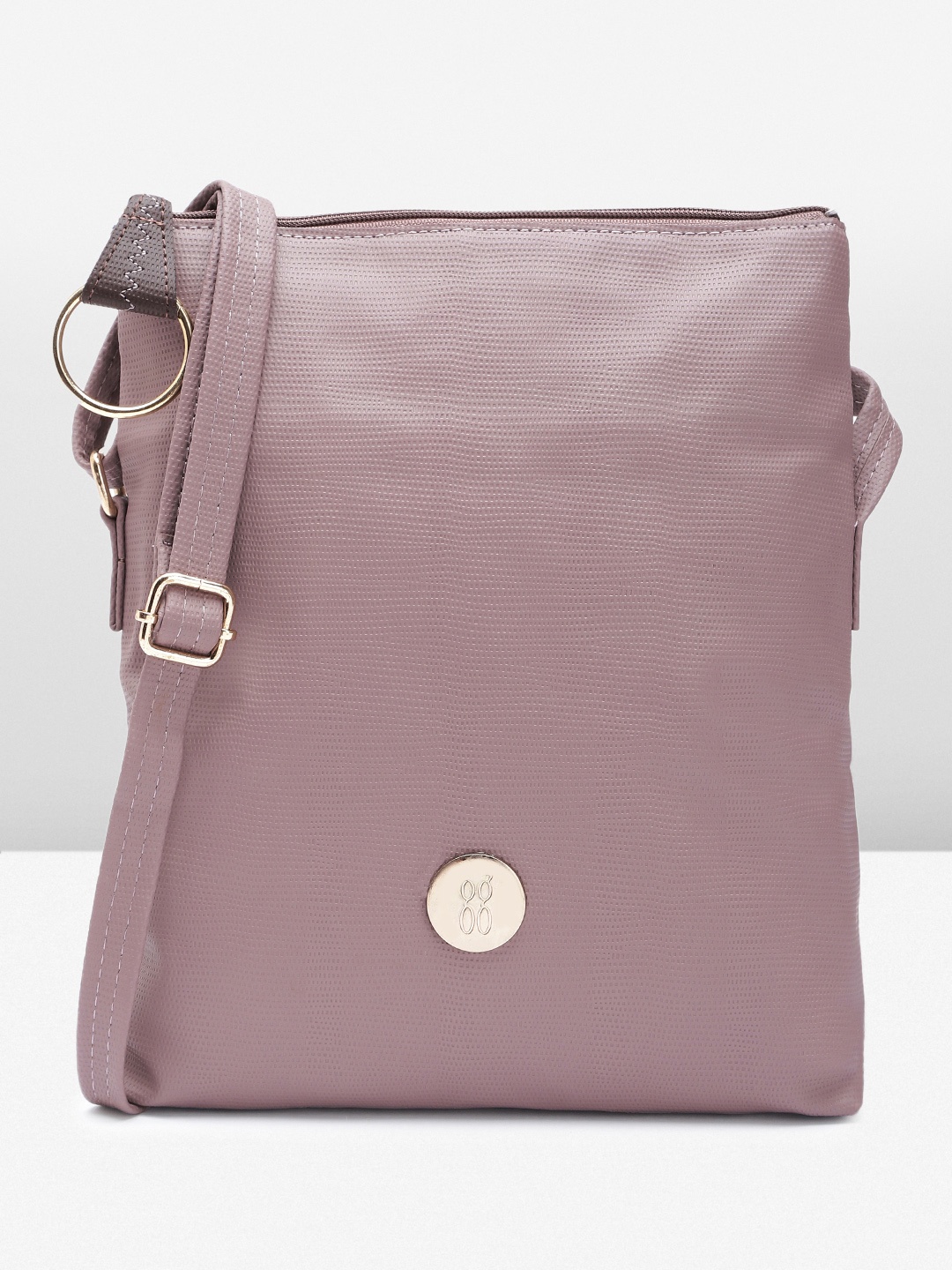 

Baggit Women Solid Sling Bag, Mauve