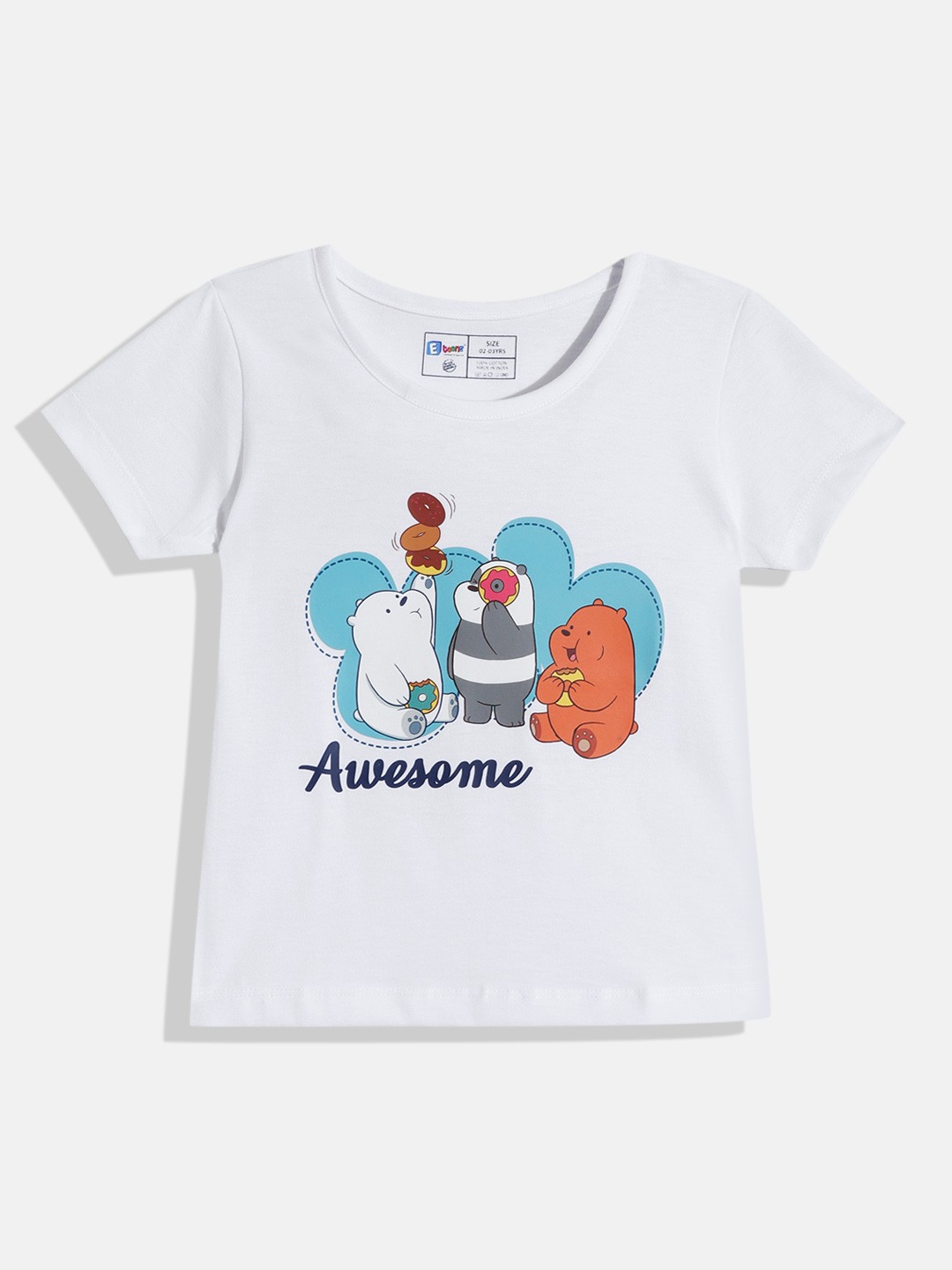 

Eteenz Girls Premium Cotton Graphic Printed T-shirt, White