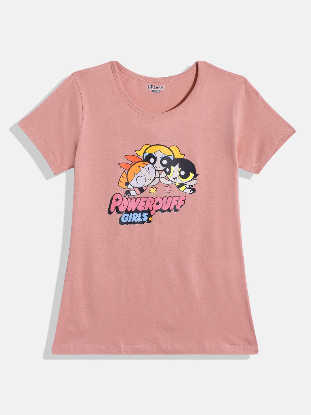 

Eteenz Girls Premium Cotton Powerpuff Girls Printed T-shirt, Rose