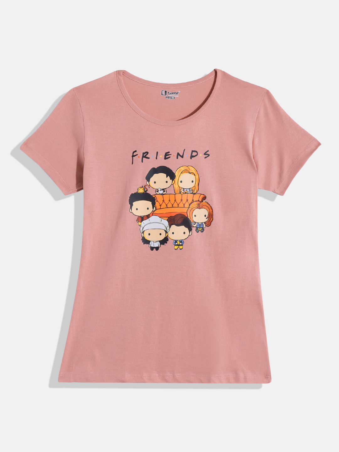 

Eteenz Girls Friends Graphic Printed Premium Cotton T-shirt, Rose