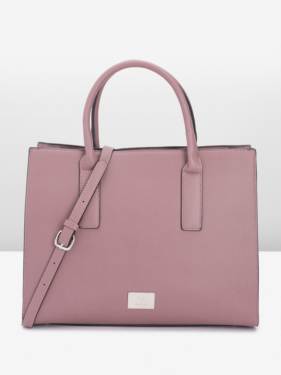 

Allen Solly Structured Handheld Bag with Laptop, Mauve