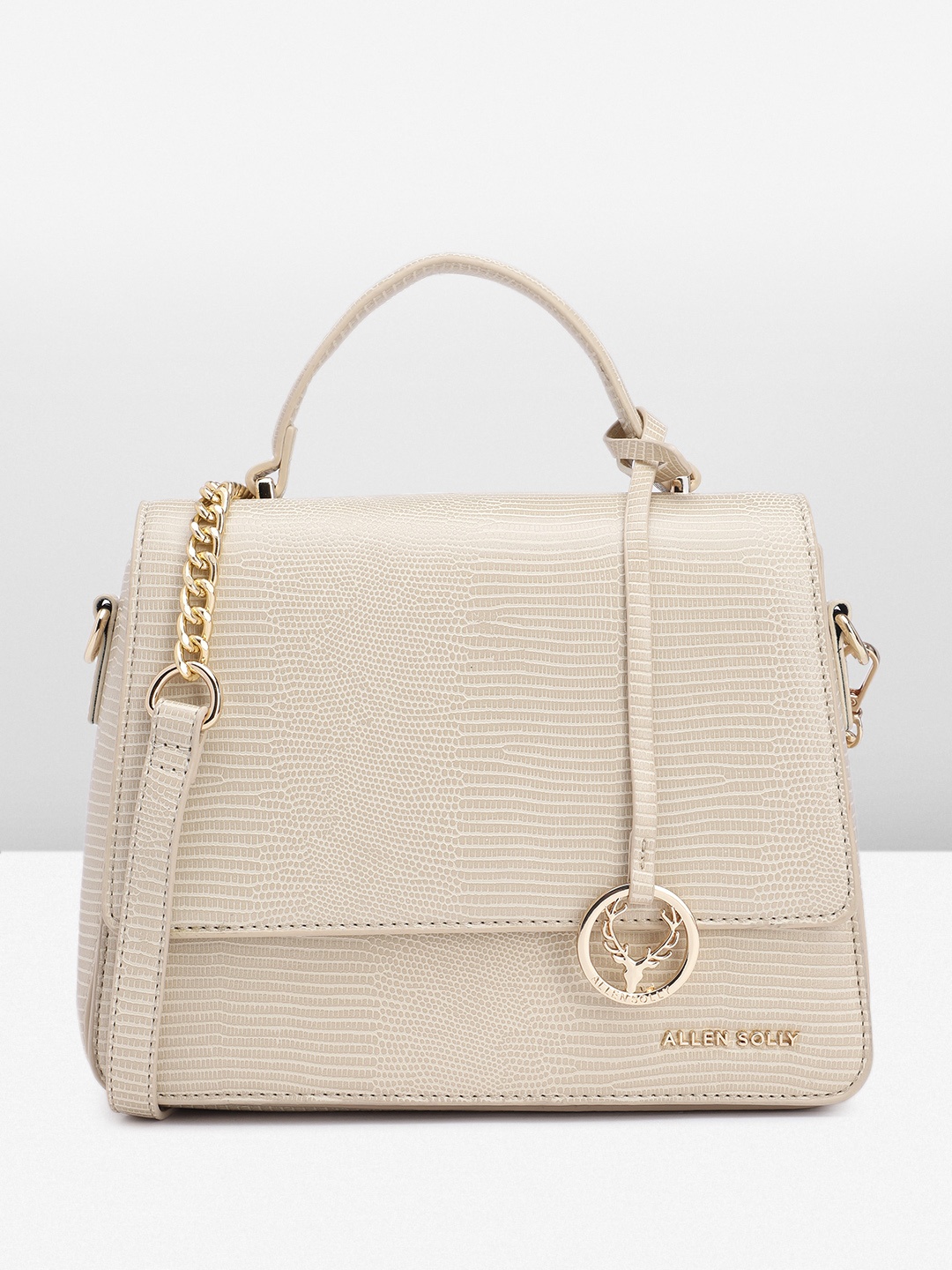 

Allen Solly Structured Satchel, Beige