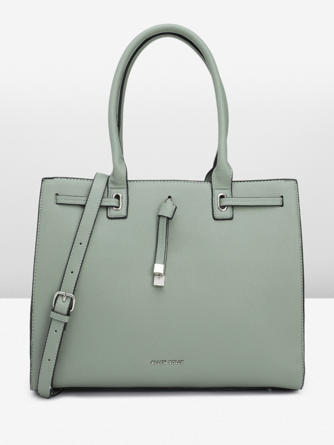 

Allen Solly Textured Handheld Bag, Sea green