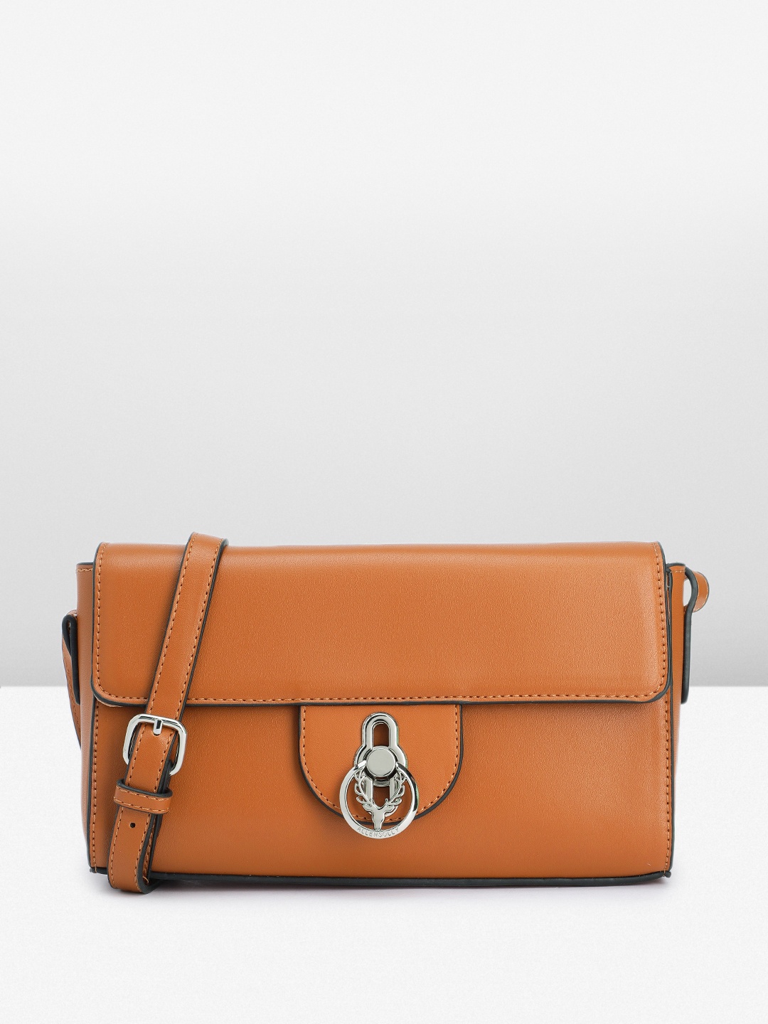 

Allen Solly Structured Sling Bag, Tan