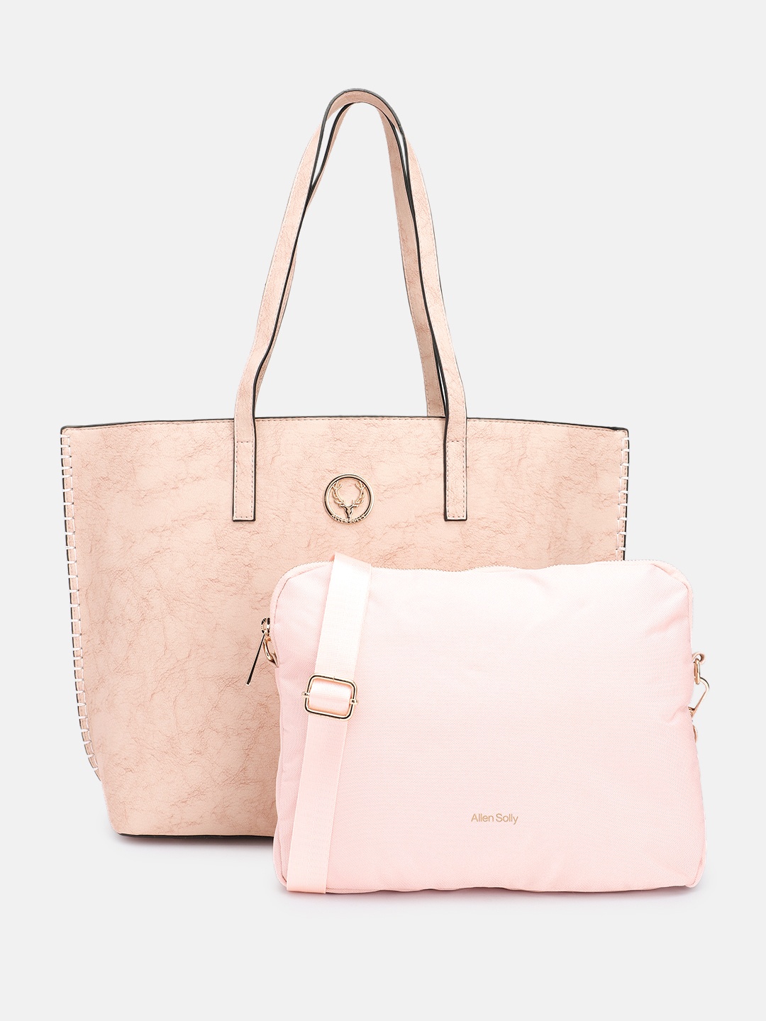 

Allen Solly Shopper Tote Bag with Pouch, Pink