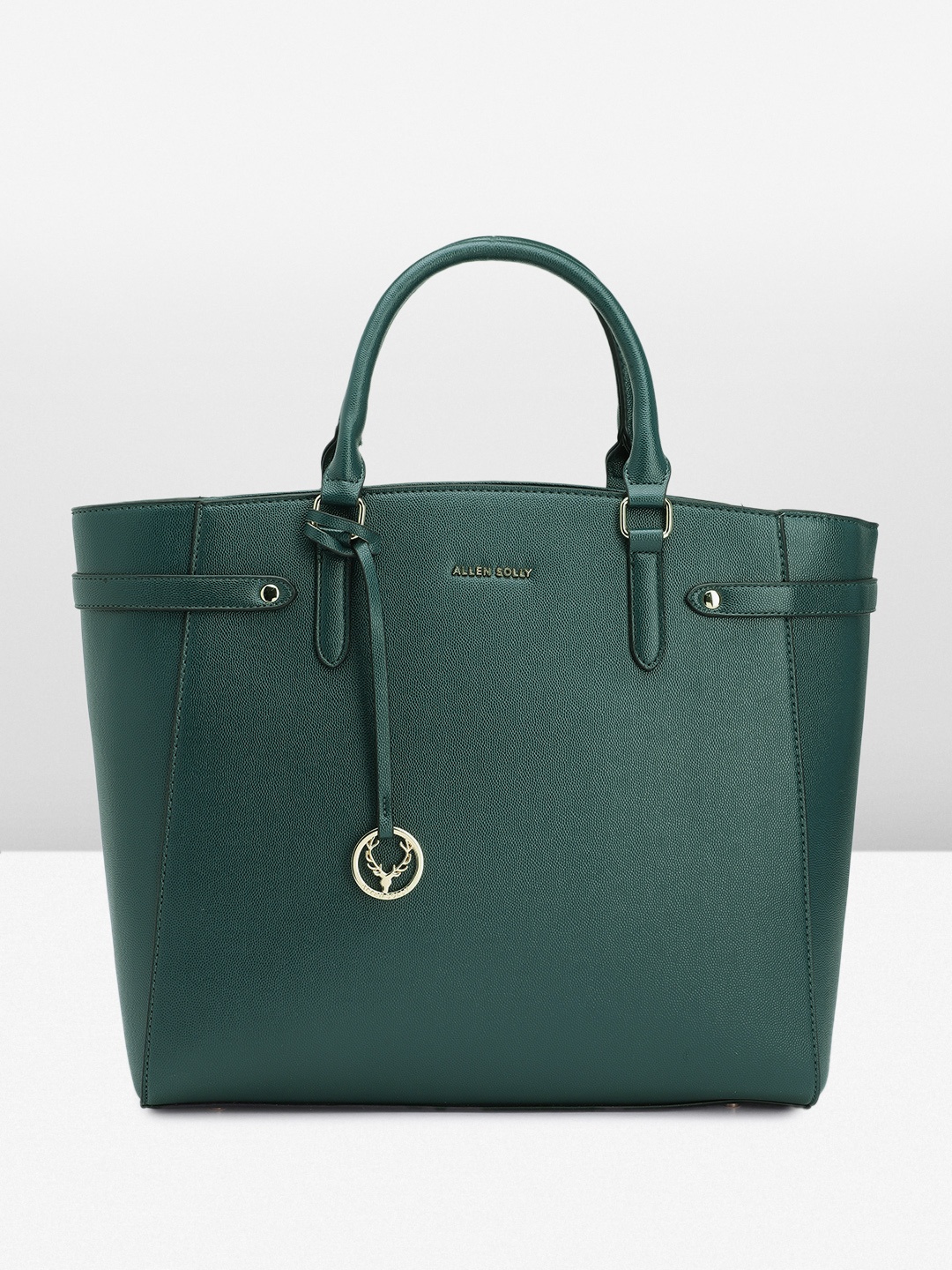 

Allen Solly Oversized Structured Handheld Bag with Laptop Sleeve, Green