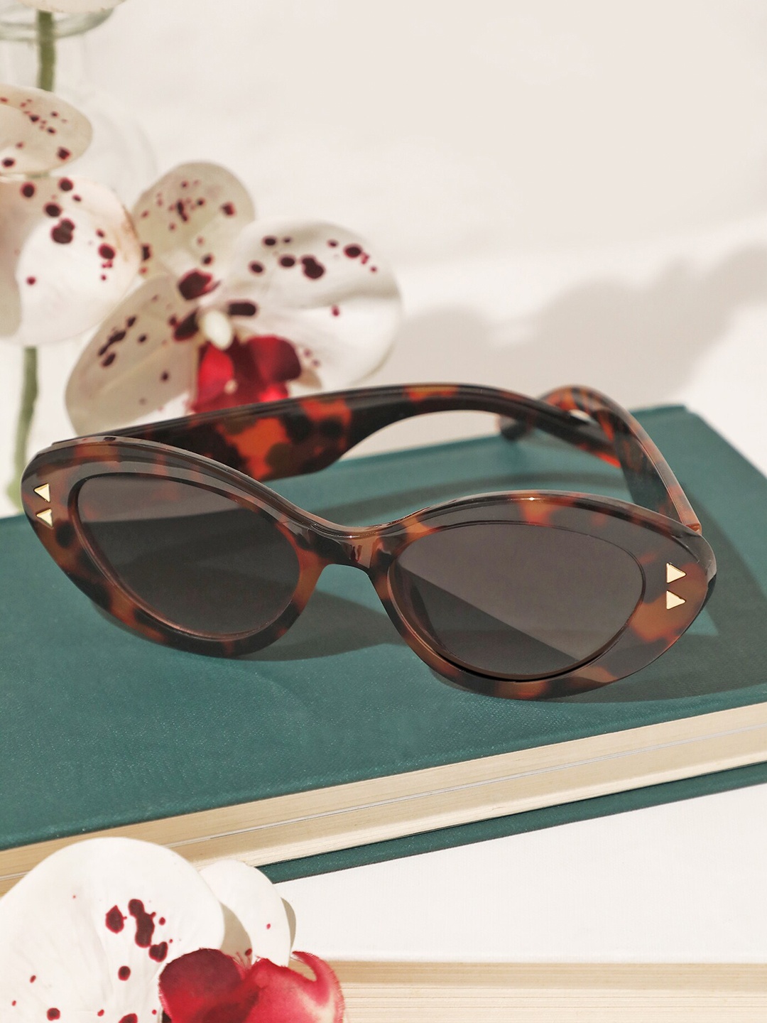 

LULU & SKY Women Printed Cateye Sunglasses ST-23087, Brown