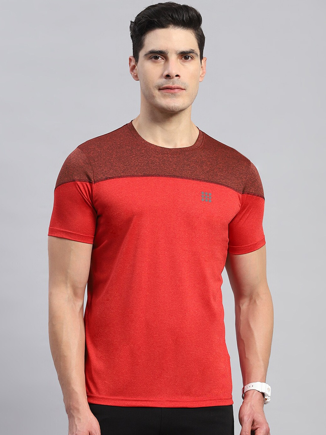 

rock.it Colourblocked Cotton T-shirt, Red