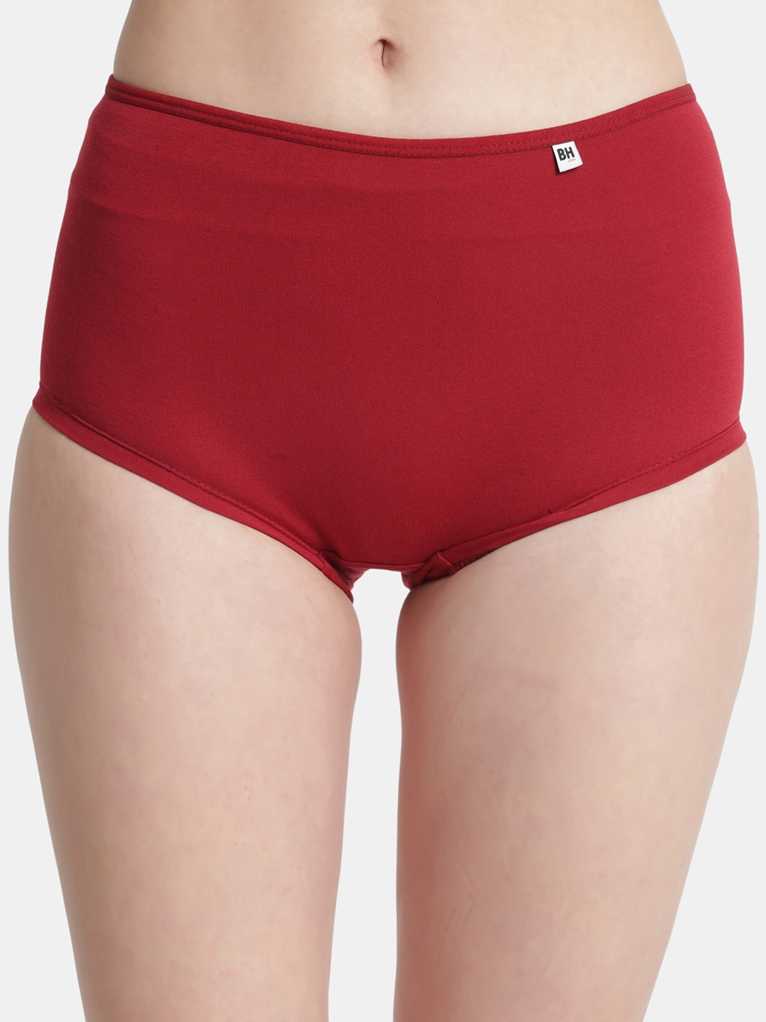 

BLEEDING HEART Women High-Rise 4 Way Stretchable Microfiber Boy Shorts Brief, Maroon