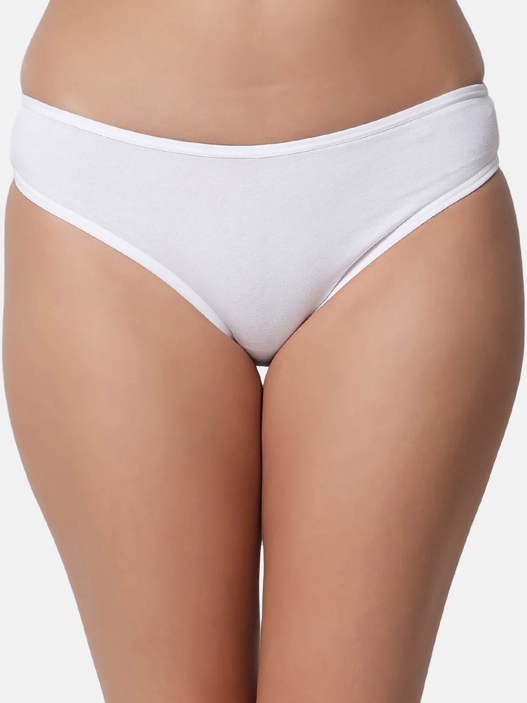 

BLEEDING HEART Women Mid-Rise 4-Way Stretchable Microfiber Bikini Brief, White