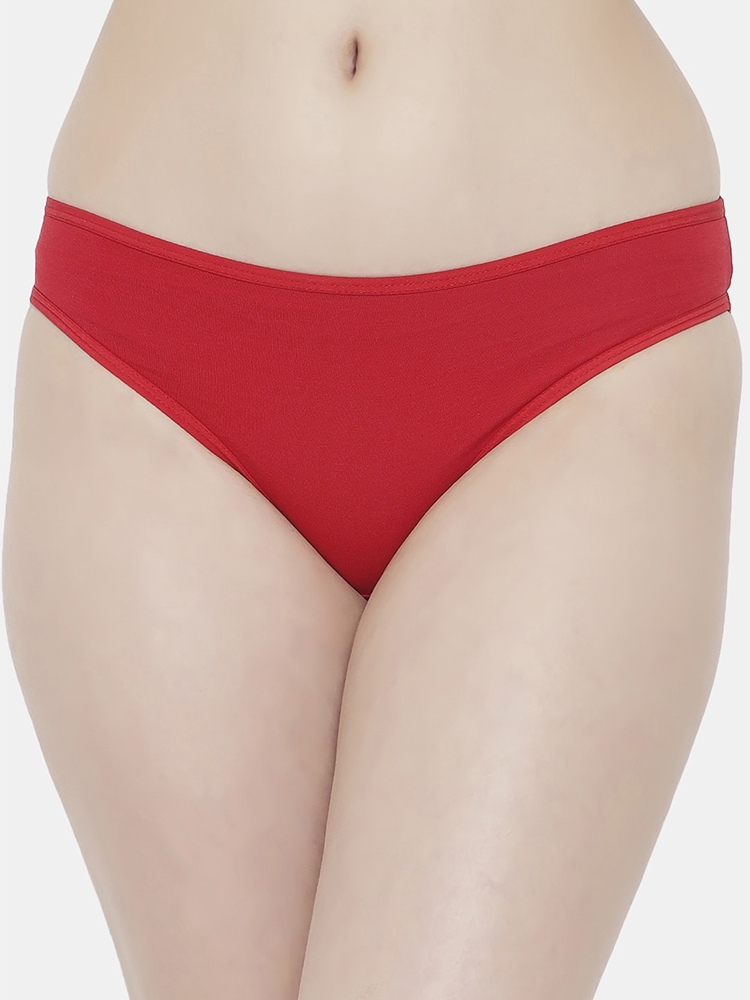 

BLEEDING HEART Women Mid-Rise 4-Way Stretchable Microfiber Bikini Brief, Red
