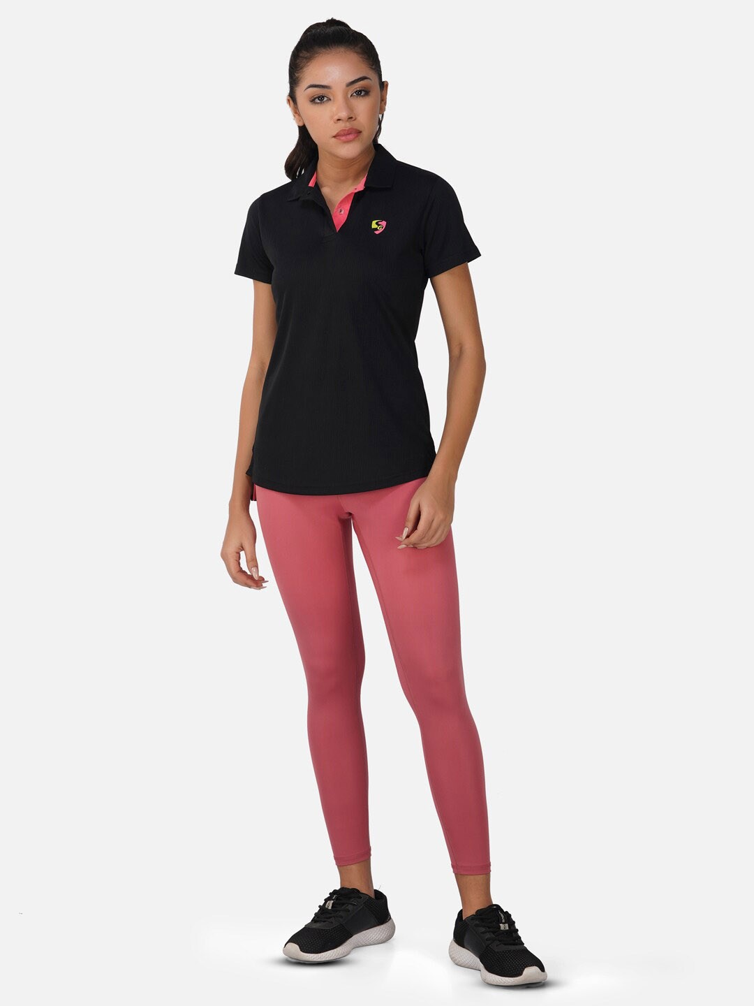 

SG Polo Collar Sports T-shirt, Black