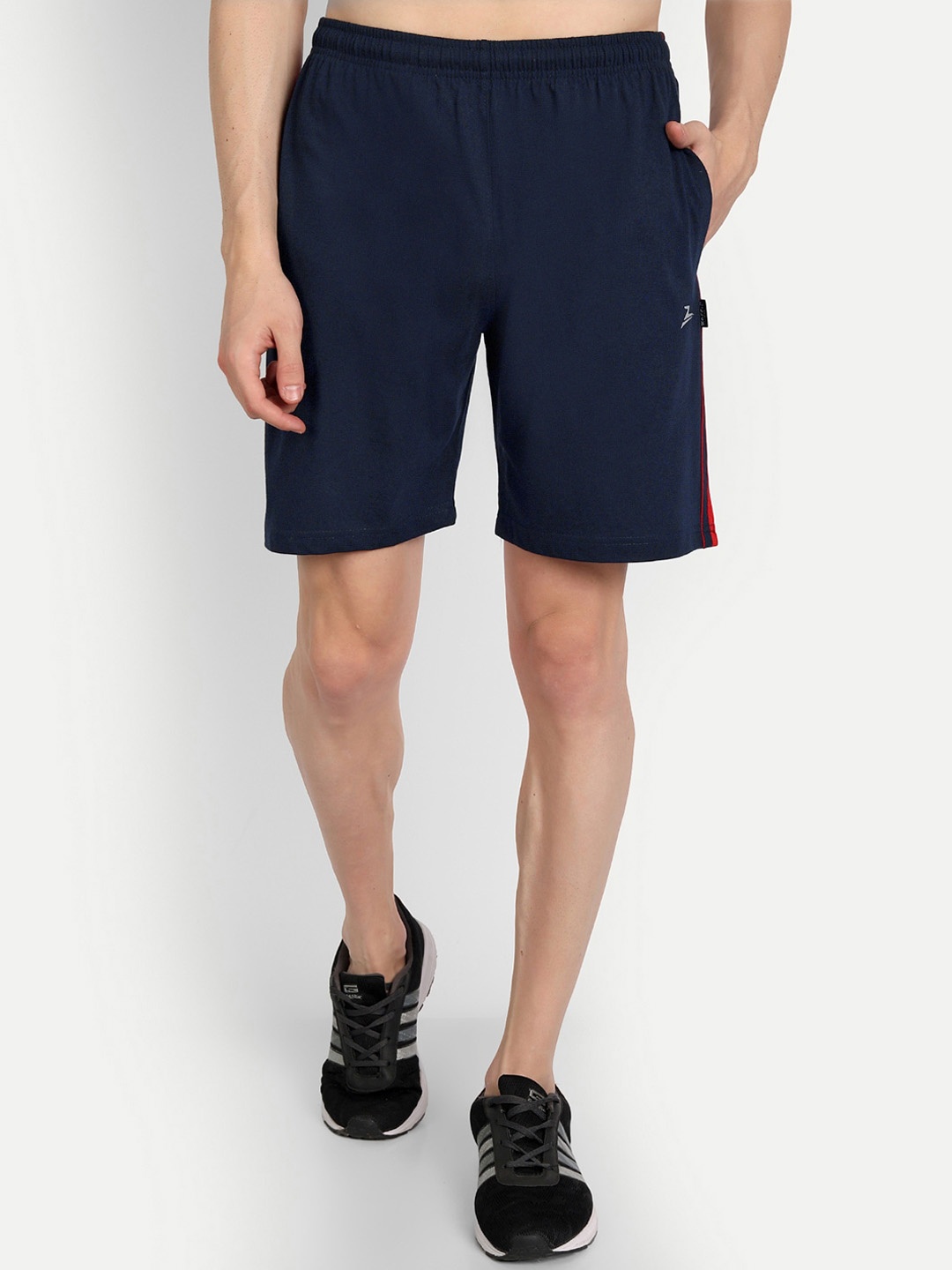 

ZEFFIT Men Mid-Rise Sports Shorts, Navy blue