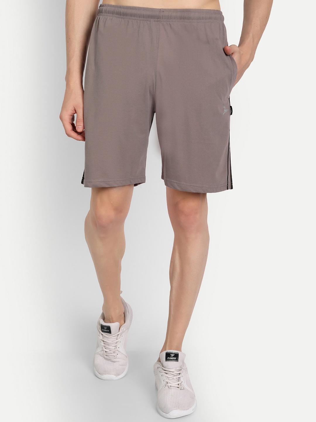 

ZEFFIT Men Mid-Rise Sports Shorts, Brown