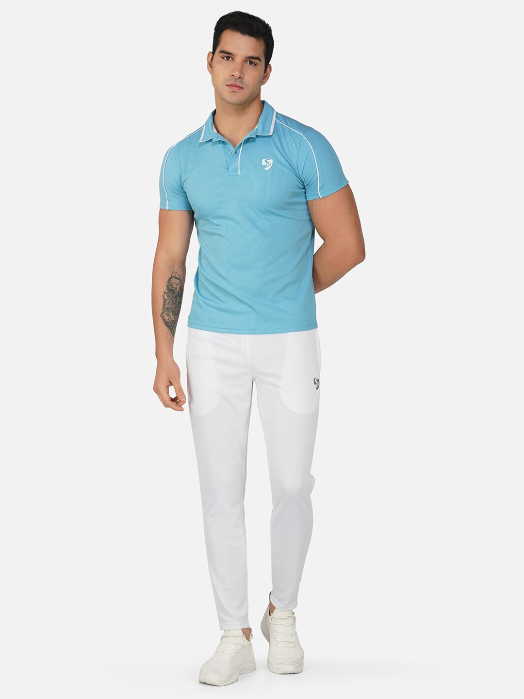 

SG Polo Collar Sports T-shirt, Blue